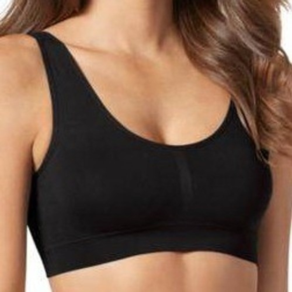 Jockey Women Bralette Black Large Microfiber Stretch Wire-Free Seamfree NWT